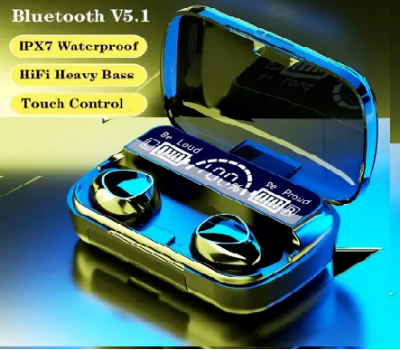 Picture of M10 TWS Earphone 9D Stereo LED Digital Display Touch CVC8.0 Digital Noise Reduction Technology - Black - Black
