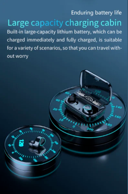 Picture of M10 TWS Earphone 9D Stereo LED Digital Display Touch CVC8.0 Digital Noise Reduction Technology - Black - Black