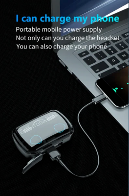 Picture of M10 TWS Earphone 9D Stereo LED Digital Display Touch CVC8.0 Digital Noise Reduction Technology - Black - Black