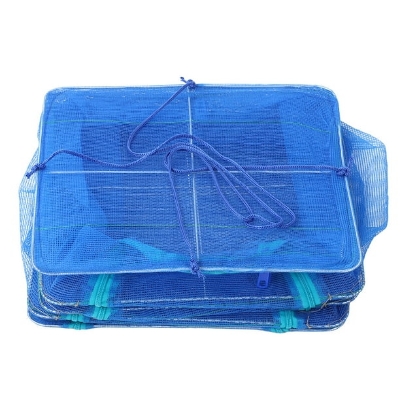 Picture of Foldable 4 Layers Food Drying Net  Rack Hanging Vegetable,Fish, Dishes Dryer Net dryer case 35 X 35 X 65cm PE Hanger food drying case - Blue