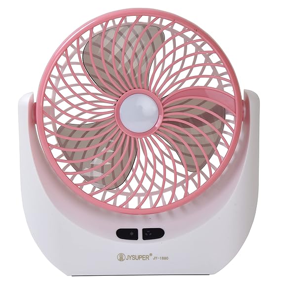 Picture of JY-SUPER Rechargeable USB Mini Desktop Table Fan with LED Light – JY1880 - Multicolor