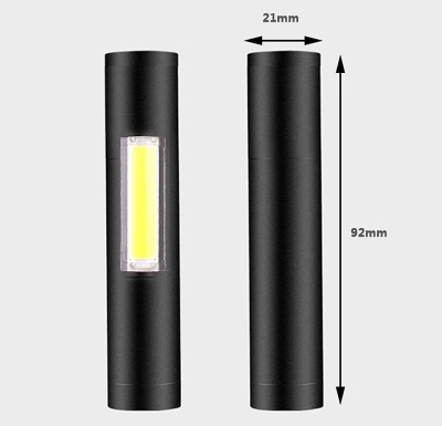 Picture of Rechargeable Flashlights Torch Led Usb Portable Torches 3 Modes Mini Camping Lighting - Charger Light - Black