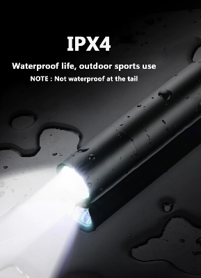 Picture of Rechargeable Flashlights Torch Led Usb Portable Torches 3 Modes Mini Camping Lighting - Charger Light - Black