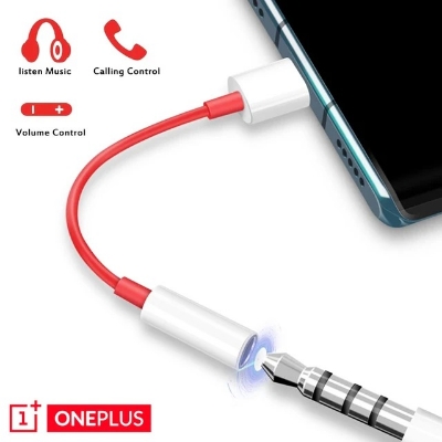 Picture of Oneplus Usb Type C To 3 5 mm Headphone Jack Adapter Audio Aux Cable Phone Accessories - White