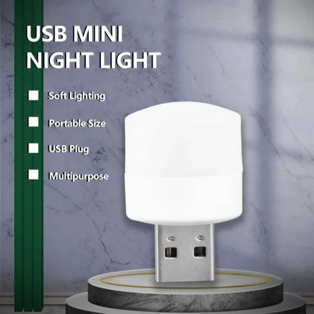 Picture of 3Pcs Wall Socket Plug-in LED Night Light USB Ultra-Small LED Lamps With 3000K Warm Light LED Lamps For Bathroom Car Kitchen Hallway - White