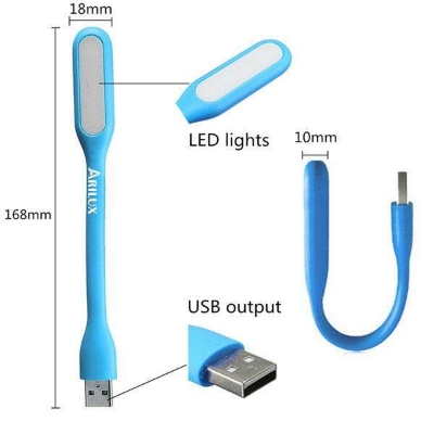 Picture of Mini Portable 5V 1.2W Super Bright Book Light Cheap Flexible Lamp For Laptop Bank For Power PC Computer Laptop Night Lighting-The Asia Express - Multicolor