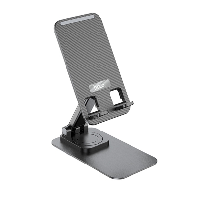 Picture of Desktop Universal Portable Aluminum Alloy Adjustable Phone Holder for Smartphones Office Work Home Tablet - Black
