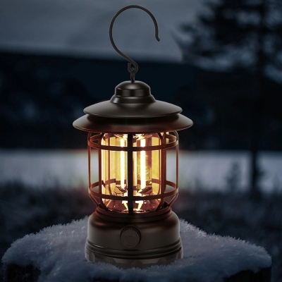 Picture of Outdoor Camping Lights Vintage Dry Battery Camp Light Hanging Lighting Tools Portable Retro Design Lantern with Hook-Multicolor-Asia Express - Black