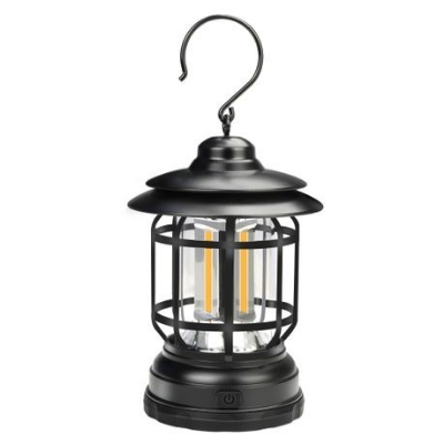 Picture of Outdoor Camping Lights Vintage Dry Battery Camp Light Hanging Lighting Tools Portable Retro Design Lantern with Hook-Multicolor-Asia Express - Black