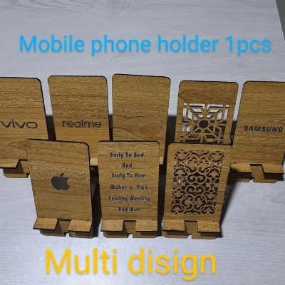 Picture of 1PCS New Wooden Phone Holder Stand Mobile Smartphone Support Tablet Stand-Multi design - Brown