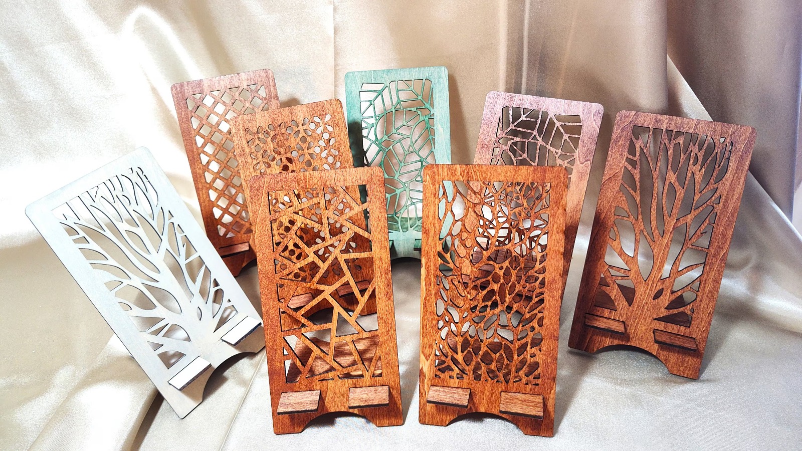 Picture of 1PCS New Wooden Phone Holder Stand Mobile Smartphone Support Tablet Stand-Multi design - Brown