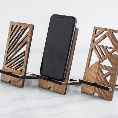 Picture of 1PCS New Wooden Phone Holder Stand Mobile Smartphone Support Tablet Stand-Multi design - Brown