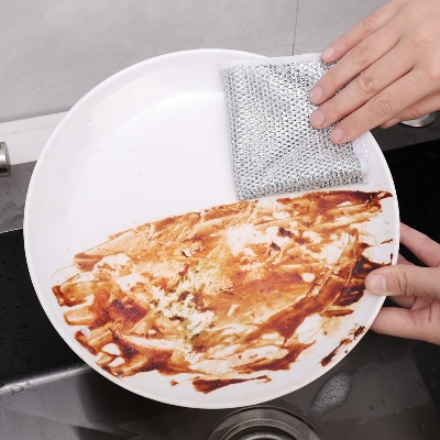 Picture of 3/5/10Pcs Magic Cleaning Cloth Kitchen Dishwashing Towel Metal Steel Wire Cleaning Rag For Dish Pot Cleaning Tools-The Asia Express-Dish Cloth & Towels