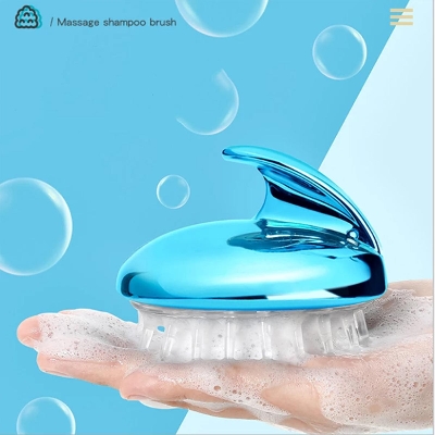 Picture of Silicone shampoo brush and massager comb for hair care asia express - Multicolor
