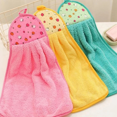 Picture of Kitchen Household Cleaning Supplies Bathroom Hanging Type Water Absorbent Wipe Oil Hand Towel Remover - Multicolor