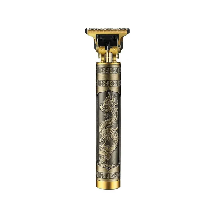 Picture of T9 Electric Hair Clipper Trimmer Hairdresser Aluminum Alloy Oil Shaving Head Electric Pusher Carving USB Hair Cutting Machine - Trimmer - Gold