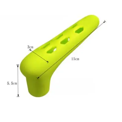 Picture of Door Handle Covers,Silicone Door Handle Glove Covers Door Knob Covers Anti-Slip Safety Door Lever Protectors with Anti-Collision Adhesive Strip for Flat Square Door Levers - Green