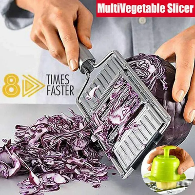 Picture of Multi-purpose Slicer Cuts Stainless Steel Grater Peeler Set Cheese Grater Cabbage Shredder Kitchen Tool For Kitchen - Silver