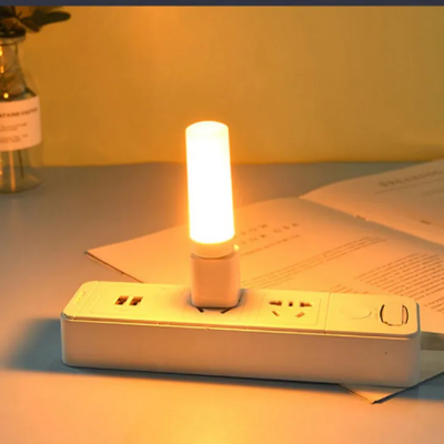 Picture of LED USB Atmosphere Light Flame Flashing Candle Lights Book Lamp for Power Bank Camping Lighting Cigarette Lighter Effect Light-Asia Express - Multicolor