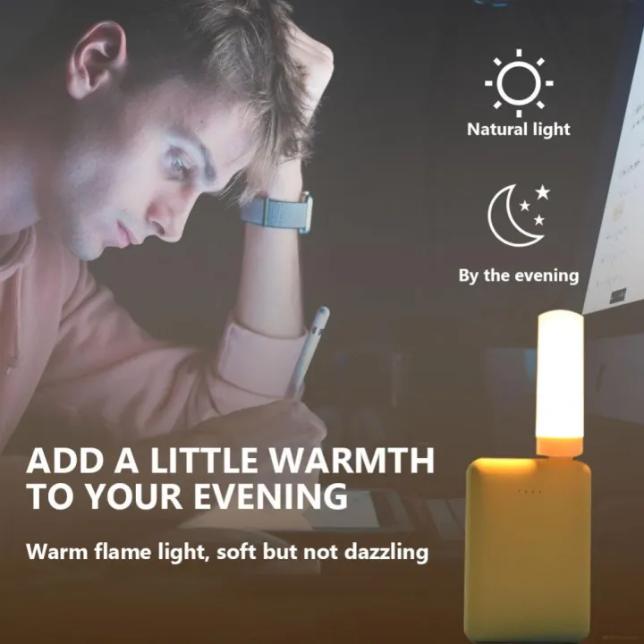 Picture of LED USB Atmosphere Light Flame Flashing Candle Lights Book Lamp for Power Bank Camping Lighting Cigarette Lighter Effect Light-Asia Express - Multicolor