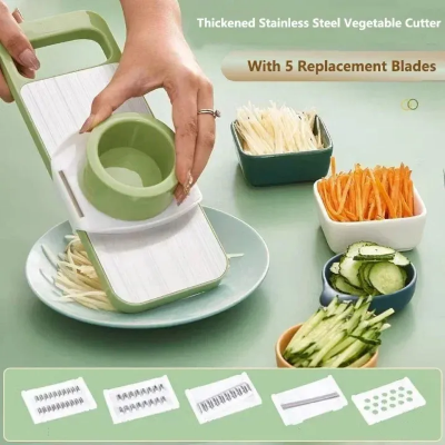Picture of Kitchen Manual Vegetable Slicer Stainless Steel Vegetable Slicer Shredder Cutter Potato Shredders Garlic Carrot Grater Chopper-The Asia Express - Multicolor