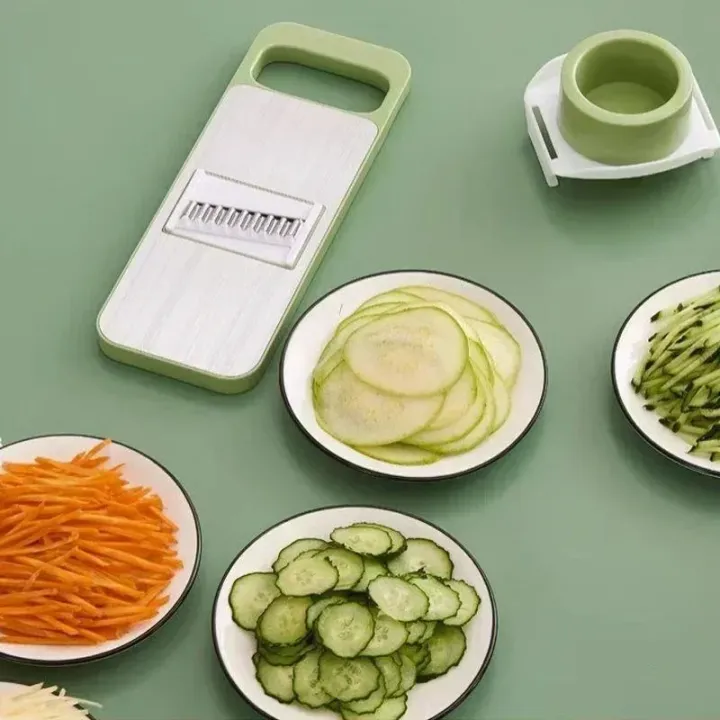 Picture of Kitchen Manual Vegetable Slicer Stainless Steel Vegetable Slicer Shredder Cutter Potato Shredders Garlic Carrot Grater Chopper-The Asia Express - Multicolor