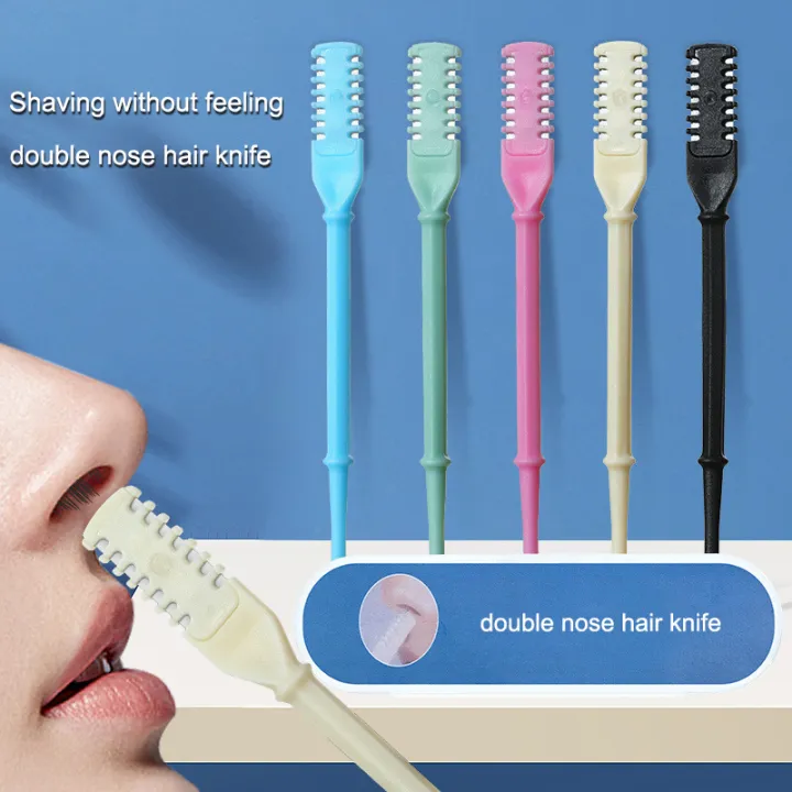 Picture of 360 Degree Rotating Double Head Nose Hair Trimmer Earpick Nose Hair Removal Trimming Portable Nose Ear Hair Trimmer Tool-The Asia Express - White