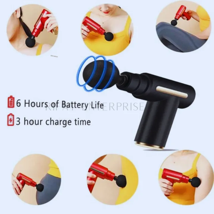 Picture of Body massage gun,Electric Vibration Body muscle massager Fascial Gun & Recovery device,fascia,body massage machine,Facial Body Massage Gun-The Asia Express - Multicolor
