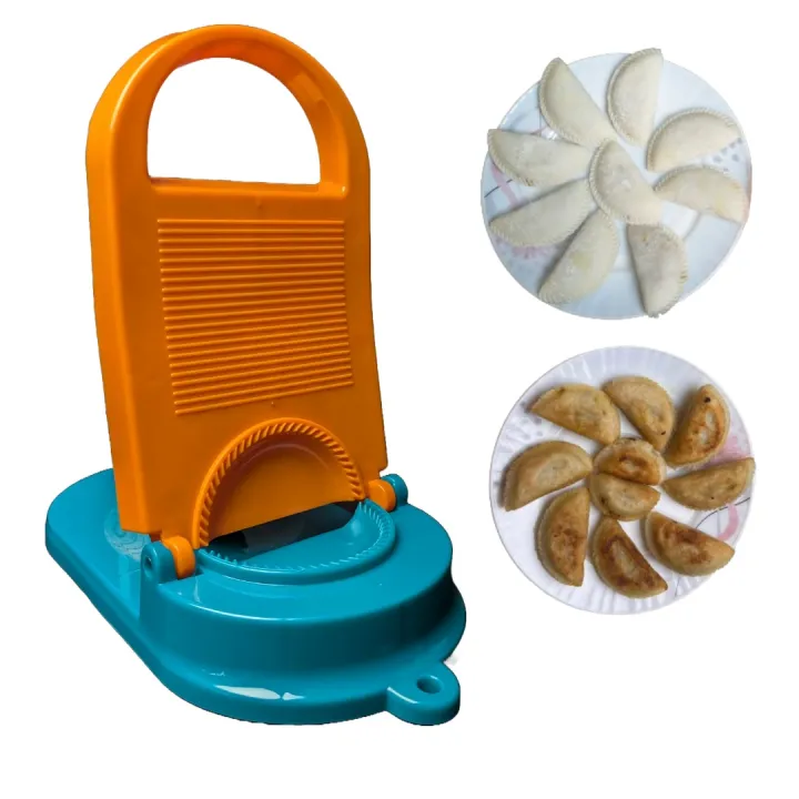 Picture of Big size updated pitha maker,2 in 1 dumping maker ,Mold Machine Kitchen Dumpling Making Tool Dough Skin Artifact Pressing Molder Wrapper Presser_Asia Express - Multicolor