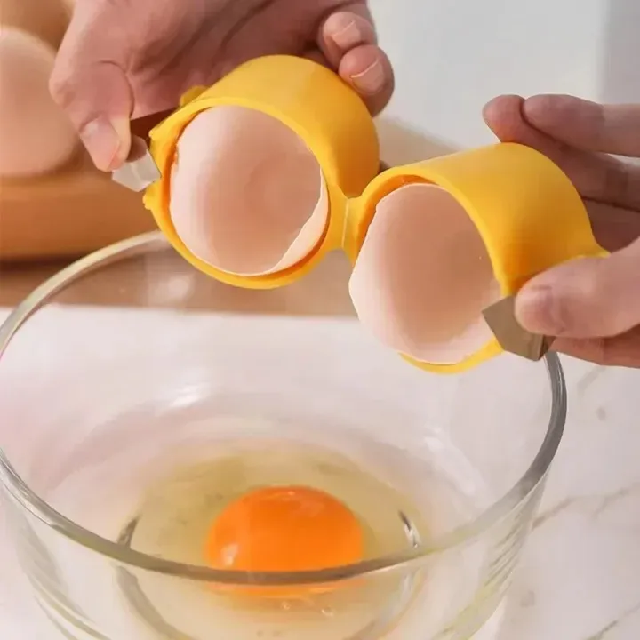 Picture of Egg Beater Opener Egg Shell Separation Tools Egg Cracker Portable Eggshell Opener Kitchen Baking Tools Kitchen Gadget_The Asia Expresss - Multicolor