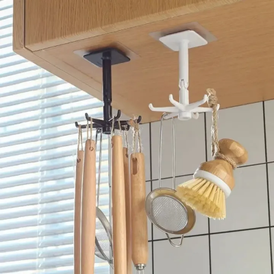 Picture of Kitchen Hook Multi-Purpose Hooks 360 Degrees Rotated Rotatable Rack For Organizer And Storage Spoon Hanger For Kitchen Gadgets_The Asia Express - Multicolor