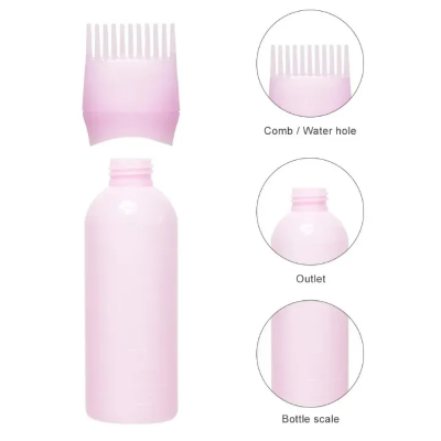 Picture of 160ml Multicolor Plastic Hair Dye Refillable Bottle Applicator Oil Comb Dispensing Salon Hair Coloring Hairdressing Styling Tool_The Asia Express - Multicolor