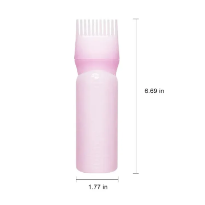 Picture of 160ml Multicolor Plastic Hair Dye Refillable Bottle Applicator Oil Comb Dispensing Salon Hair Coloring Hairdressing Styling Tool_The Asia Express - Multicolor