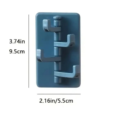 Picture of 1PC Self Adhesive Wall Hook Strong Without Drilling Coat Bag Bathroom Door Kitchen Towel Hanger Hooks Home Storage Accessories-The Asia Express - Multicolor