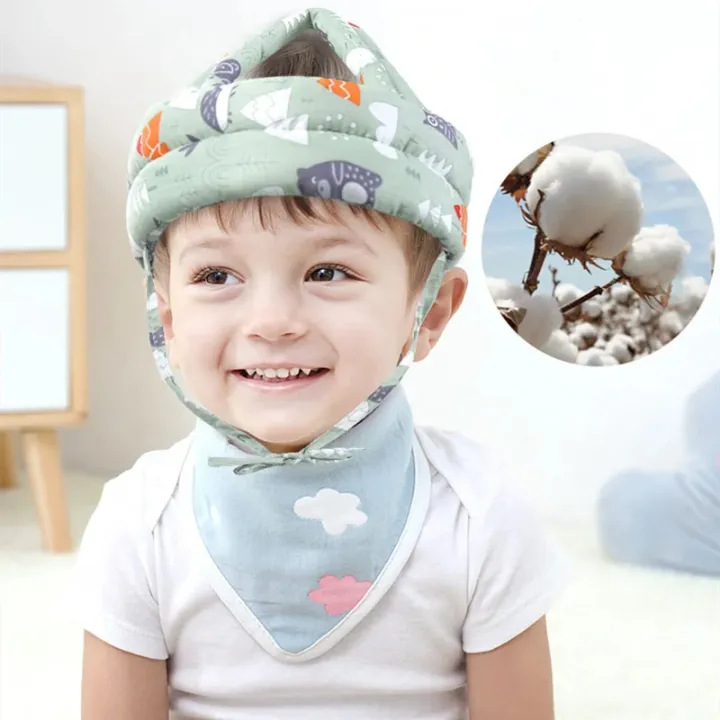 Picture of Baby Head Helmet Baby Toddler Anti-Collision Cap Adjustable Child Crashworthiness Soft Helmet Baby Head Soft Protection Artifact-The Asia Express - Multicolor