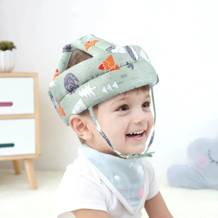 Picture of Baby Head Helmet Baby Toddler Anti-Collision Cap Adjustable Child Crashworthiness Soft Helmet Baby Head Soft Protection Artifact-The Asia Express - Multicolor