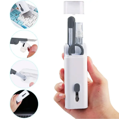 Picture of Keyboard Cleaning Tool Portable Multifunctional Cleaning brush Tool Electronics 7 in 1 Earbud keyboard laptop Cleaning Pen cleaner Kit-The Asia Express - Multicolor