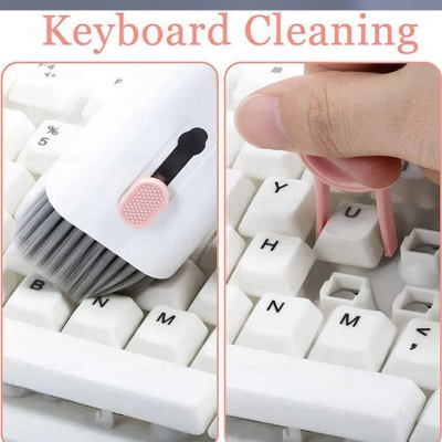Picture of Keyboard Cleaning Tool Portable Multifunctional Cleaning brush Tool Electronics 7 in 1 Earbud keyboard laptop Cleaning Pen cleaner Kit-The Asia Express - Multicolor