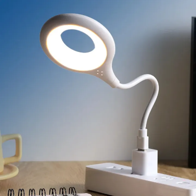 Picture of Portable LED Book Light USB Flexo Led Desk Lamp Intelligent Voice Reading Lamp For Computer PC Laptop Ring Eye Care Lighting-The Asia Express - Multicolor