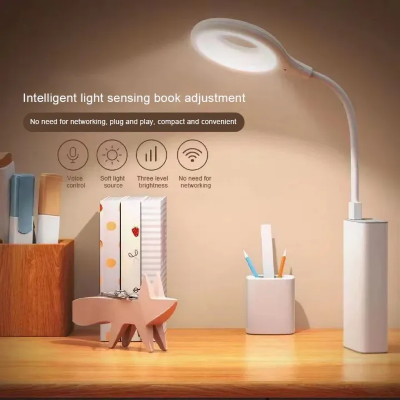 Picture of Portable LED Book Light USB Flexo Led Desk Lamp Intelligent Voice Reading Lamp For Computer PC Laptop Ring Eye Care Lighting-The Asia Express - Multicolor