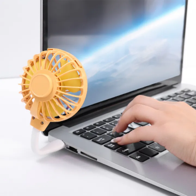 Picture of Mini Fan USB In-line Plug Silent Home Office Desk Laptop Strong Wind Cooling Fans Adjustable Summer Outdoor Portable Cooler Fan-The Asia Express - Multicolor