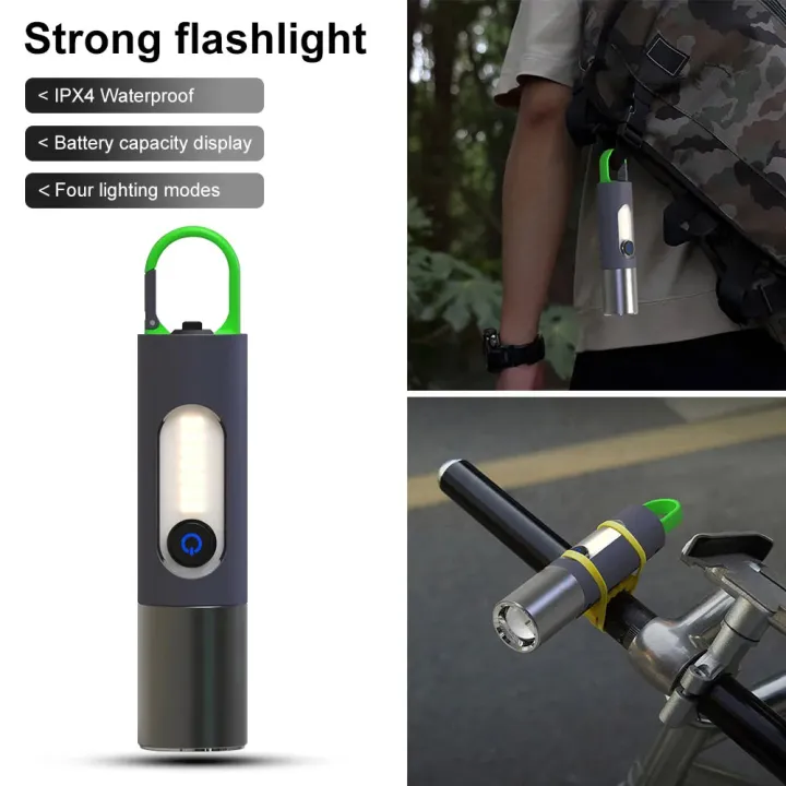 Picture of Multifunctional LED Flashlight XST-836 Work Light USB Rechargeable Camping Fishing Lantern Waterproof Zoom Torch KeyChain Lamp-The Asia Express - Multicolor