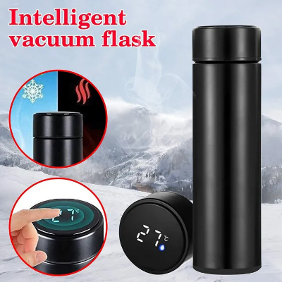 Picture of Stainless Steel Smart Water Bottle,Temperature Display,LED Digital Smart Vacuum Water Bottle,Touch Intelligent Temperature Display Vacuum Flasks 500ml -The Asia Express - Multicolor