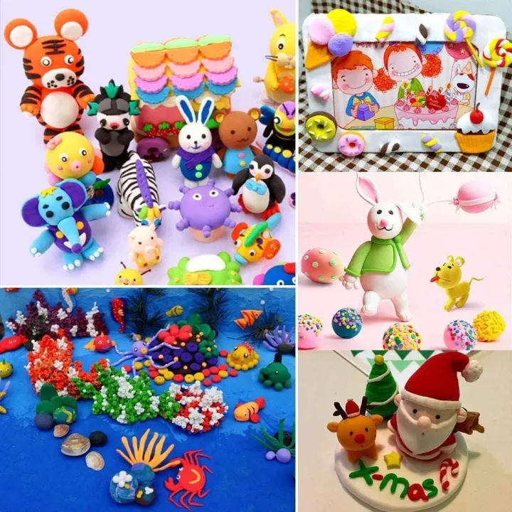 Picture of 12 Colors Soft Super Light Clay Modeling Air Dry Clay For DIY Handmade Toys-The Asia Express - Multicolor