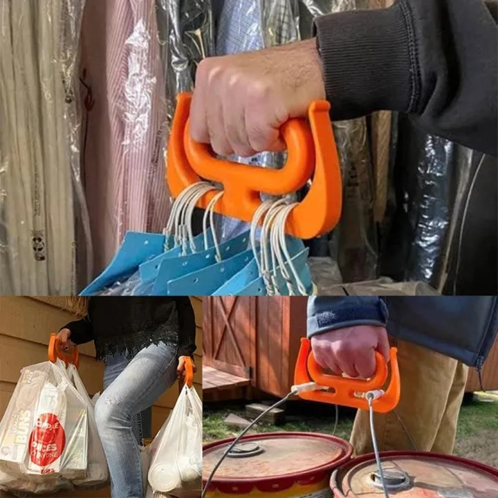 Picture of 2 Pcs Portable Bag Grip Grocery Bag Carrier Shopping Bag Carrier Grocery Bag Holder Multipurpose Clips Handle Carrier_The Asia Express - Multicolor