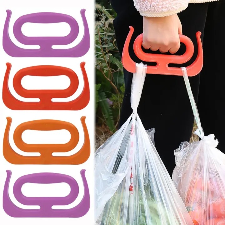 Picture of 2 Pcs Portable Bag Grip Grocery Bag Carrier Shopping Bag Carrier Grocery Bag Holder Multipurpose Clips Handle Carrier_The Asia Express - Multicolor