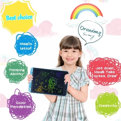 Picture of 12 Inch LCD Writing Tablet Drawing Board Kids Graffiti Sketchpad Toys Handwriting Blackboard Magic Drawing Boards Toy Gift-The Asia Express - Multicolor