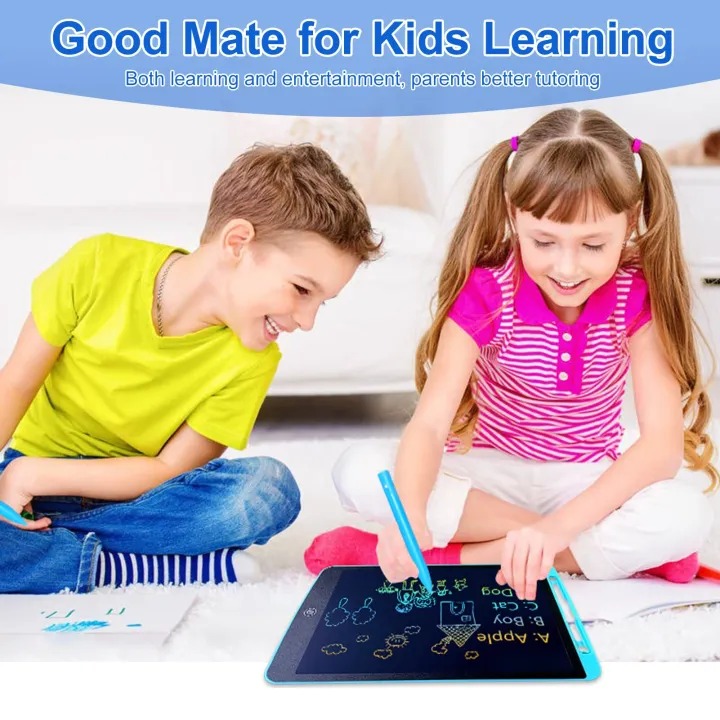 Picture of 12 Inch LCD Writing Tablet Drawing Board Kids Graffiti Sketchpad Toys Handwriting Blackboard Magic Drawing Boards Toy Gift-The Asia Express - Multicolor