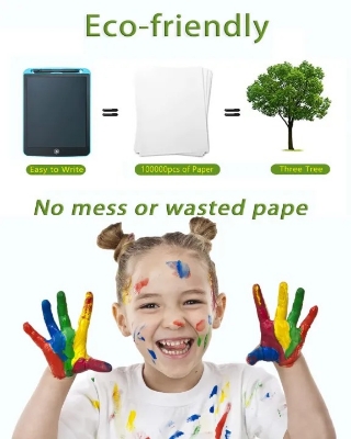 Picture of 12 Inch LCD Writing Tablet Drawing Board Kids Graffiti Sketchpad Toys Handwriting Blackboard Magic Drawing Boards Toy Gift-The Asia Express - Multicolor