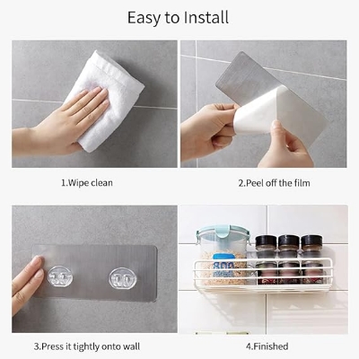 Picture of Punch-Free Bathroom Rack Wall-Mounted Storage For Bathroom Shampoo Cosmetic Seasoning Storage Rack Bathroom Kitchen Accessories-The Asia Express - Black